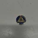 1 Year Midnight Blue AA Medallion Chip Tri Plate Gold & Nickel Plated Serenity Prayer