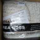 Soalmost Washable Area Rug 9x12, Large Soft Rugs for Living Room Vintage Beige Rug 9x12 Area Rugs for Bedroom Dining Room Floral Non-Slip Thin Rug