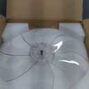 Low Profile Ceiling Fan with Lights,110v Modern Dimmable Flower Shape, Remote Control/app Control,Timing 6 Gear Speeds Fan Ceiling Lamp. (White)