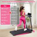 Electric Treadmills for Home Exercising, 0.6-10MPH Portable Treadmills for Home Small Spaces, 3.5HP Mini Treadmills with Handles, 400LB Walking Pad Treadmill with Handle Bar and Incline