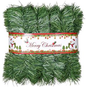 DearHouse 50 Ft Christmas Garland, Artificial Greenery Garland Soft Garland for Holiday Wedding Party,Stairs,Fireplaces Decoration for Outdoor or Indoor Use