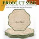 Jingmore 12 Pcs Wedding Placemats 15 Inch Handwoven Scalloped Placemats Boho Rattan Chargers for Dinner Plates Farmhouse Mats for Dining Table Decoration Wedding Party Supplies (Green)