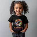 Hispanic Heritage Month Shirt Kids National Hispanic Heritage Month T-Shirt for Toddler Boys & Girls, 2T-8T (Flower)