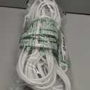 3-Outlet Flat Extension Cord 50 FT, 16 Gauge Extension Cord, Flat Plug, Multi Outlet, 3 Prong Angled Plug, SPT-3 Power Strip Indoor Extension Cable, ETL Listed, White