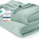 Bedsure GentleSoft Sage Green Fleece Blankets Queen Size - 280GSM Soft Lightweight Plush Cozy Blanket for Bed, Sofa, Couch, Travel, Camping (Queen (90" x 90"))