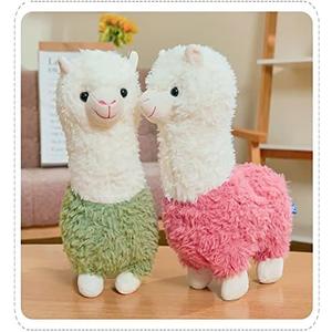 YUKOUQIAN Llama Stuffed Animal Cute Llama Plush Alpaca Toy 9.8 inch for Girls Boys 2 Pieces(Alpaca)