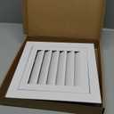 PATIKIL 10" x 10" Aluminum Return Grille, Return Air Vent Cover Linear Bar Removable Grille with Mesh Filter for Sidewall Wall Ceiling Floor HVAC System, White