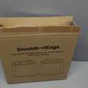 Rectangle Lamp Shades Set of 2, 10.5" x 10"x 13" Medium Cut Corner Beige Lampshades Natural Linen Hand Crafted, Include 2 Pack Lamp Harps, Suitable for E26 Base and Saddle Base, Easy Assembly Required