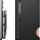 Compatible with MagSafe Wallet, Slim Wallet for Men with Money Clip, Rfid Blocking Metal Card Holder, Minimalist Magnetic Wallet Compatible with iPhone 16/15/14/13/12 Series - Classic Black