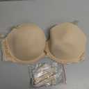 YANDW Strapless Lightly Padded Full Figured Coverage Bra Clear Back Multiway Invisible Straps Backless Brassiere for Women Nude, 38D