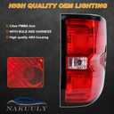 Tail Light Assembly Compatible With 2016-2019 Chevy Silverado 1500 2500 HD GMC Sierra 3500 HD Right Passenger Side Taillight Brake Lamp with Bulb Halogen Type