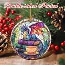 Christmas Ornament, Stained Glass Ornament, Christmas Ornaments for Tree, Hanging Ornaments for Home Decor & Xmas Decorations Holiday Decor, Gift Ideas, Perfect Holiday & Xmas Gifts - Dragon