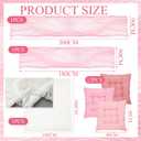 Extra Large Outdoor Picnic Blanket with Table Runner and Floor Pillow Cushion for Picnic Wedding Birthday Baby Shower Backyard Decor(71 x 150'',Pink,15 Pcs)