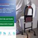 Stand Assist Aid for Elderly; Couch Toilet Assist Rails; Quad Canes Mobility Aids for Short Indoor Movements; Height Adjustable; Weight 5lbs Bear 350lbs. (It is Not a Walker; Not for Weak Arms)