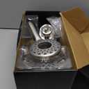 High Pressure Rain Shower Head with Handheld Spray Combo: Detachable Dual Shower Head with 10 Sprays Modes - Upgrade Knob Spray Mode Selector and Magnetic Guidance Docking System (Brushed Nickel)