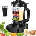 Blenders for Kitchen with Heating, PRASKY 1000W 55oz Glass Blender, 25000 RPM High Speed Professional Blender for Smoothies Shake Juice, Keep Warm & Auto Clean for Ice Crushing Soups Sauces