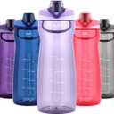 Pogo Plastic Water Bottle with Chug Lid and Carry Handle, Reusable, BPA Free, Dishwasher Safe, Perfect for Travel, School, Outdoors, and Gym | 18oz, 32oz, 40oz, 64oz (Lilac)