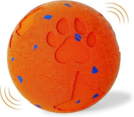 Interactive Dog Ball Toy[Newly Upgraded], Durable E-TPU Material, 3 Play Modes with Colorful Lights, E-TPU USB-C Rechargeable, IPX7 Waterproof Rating for Puppy, Medium and Large Dogs