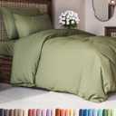 Duvet Cover Twin/Twin XL Size - Extra Soft Twin/Twin XL Size Duvet Cover - Breathable, Easy Care and Fade Free with Zipper Closures & Ties - 68" x 90" Inches - (Sage Green) Comforter Not Included