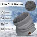 Chalier 3 Pack Neck Warmer for Women Cold Weather Knit Winter Scarf Thick Infinity Neck Gaiter for Men Women (A Pack Black White Grey)