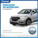 Headlights Assembly for 2016-2018 Honda HRV HR-V Chrome Housing | Halogen Headlamp Replacement, High/Low Beam W/Bulbs, Driver & Passenger Side, Chrome Housing