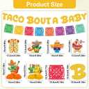Taco Bout a Baby Shower Decorations, 13 Pcs Mexican Fiesta Party Decor with Gold Glitter Banner Hanging Swirls Honeycombs for Gender Reveal Cinco de Mayo and Fiesta Themed Parties