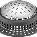 Shower Drain Hair Catcher, Shower Drain Cover, Bathtub Drain Hair Catcher for Pop-Up & Regular Drains (Tall Large - Dark Gray)