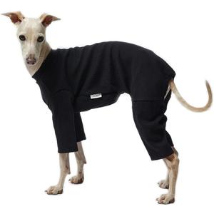 Basic Soft Dog Pajamas for Small Dog Onesie Doggie Jammies Dog Shirt Stretchable Dog Jumpsuit Bodysuit pjs (Large, Basic Black)