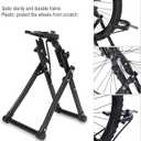 Bicycle Wheel Truing Stand Foldable Maintenance Tool Sturdy Frame Space Saving Design Adjustable Knob with Measurement Tools for Front and Rear Wheels Bike Repair Accessories