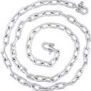 Galvanized 5/16" Anchor Chain 2 PCS 3/8" Anti-Off Shackles, Boat Anchor Chain, Anchor Chains for Boats, Galvanized Chain with Shackles