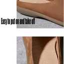 Women's Genuine Leather Rubber-Soled Non-Slip Mules, Casual Soft Leather Flat Slingback Comfory Half Loafers Causal Slippers for Work Walking (5, Brown)