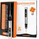 Customizer Engraving Pen (Formerly Culiau): Ultimate Cordless Portable Tool for Artists & DIYers - Engrave 50+ Surfaces - Beginner Friendly - Rechargeable - Free 30 Bits & Mastery Guide