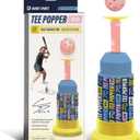 Bandit Sports Coach RAC Tee Popper Mini, Hitting Tee for Perfect Swings, Batting Machine for Practicing Hitting Without a Pitcher Blue