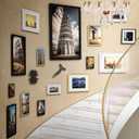 RUN HELIX 12x12 Picture Frame, Wall Gallery Photo Frames,Stable and Sturdy Gold Frame with High Definition Plexiglass,12x12 Poster Photo Frame,Horizontal and Vertical Formats for Wall Hanging, Gold