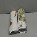 Zonon 6 Pcs Flowers Wall Decals Stickers Vinyl Removable Peel and Stick Colorful Dragonflies Floral Wall Murals Decor for Bedroom Living Room Nursery (Olive Green Flowers)