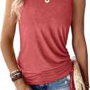 Womens Tank Tops 2 Pack Summer Tops Crew Neck Trendy Sleeveless Tops Cute Loose Fit Workout Casual Outfits 2026
