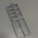 NEW Foldable & Double Protection Portable Weekly Pill Organizer 2 Times A Day with Etched Labels, AM PM 7 Day Week Medicine Box, Daily Travel Pill Case Holder Dispenser for Vitamin, Supplement - Grey