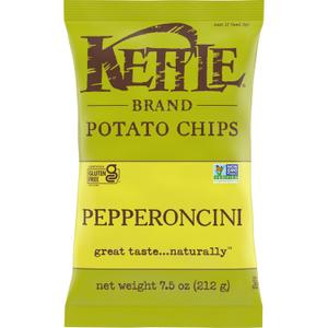 Kettle Brand Potato Chips, Pepperoncini Kettle Chips, 7.5 Oz (EXP 03/22/26)