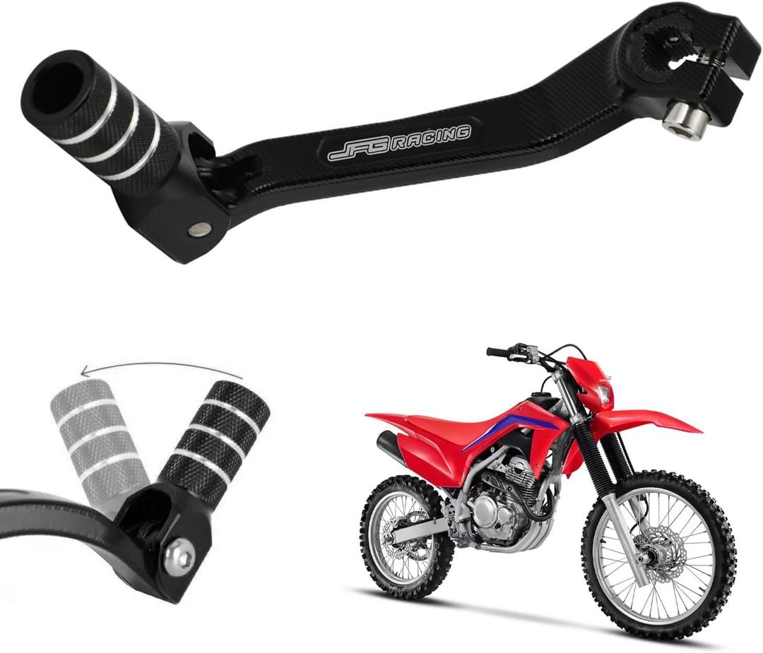 JFG RACING Motorcycle Gear Shifter Shift Lever Folding Tip CNC for CRF250F 19-23 CRF150F 03-17 CRF230F 03-17 19 XR150L 15-23 Black