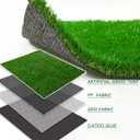 Heyroll Natural Artificial Grass Turf 4 FT x 6 FT, Customized Sizes Thick Faux Grass, 1.38" Indoor Outdoor Garden Rug Landscape Carpet Lawn Synthetic Fake Grass Mat