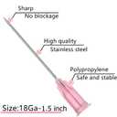 50 Pack 3ml Luer Lock with 18 Gauge 1.5 Inch for Scientific Labs Measuring and Dispensing, Individually Sealed Wrapped
