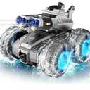 3-in-1 Remote Control Car RC Boat & Water Gun Amphibious Remote Control Car 4WD All-Terrain RC Cars Gesture Sensing Rc Stunt Car RC Trucks Toys Birthday Gifts for 8 9 10 11 12 Year Old Boys