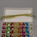 1 Inch Mini Vintage Multi Color Glass Ball Christmas Ornaments Set of 32 Balls | Miniature Christmas Tree Ornaments | Rustic Christmas Decorations | Mini Christmas Tree Decorations for Small Trees