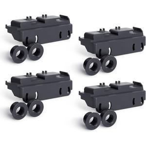 4-Pack WD28X27241 Dishwasher Rack Carrier and Roller Kit Compatible GE Dishwasher Lower Rack Wheels Assembly, Fits L and R Side. Exact Fit ReplacesWD12X28078 WD12X10438 WD12X10439 WD12X10446