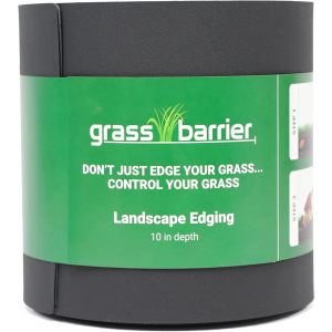 12 Gauge 60 Feet Grass Weed Barrier Landscape Edging 10 inch Depth Flexible Border Roll Lawn Landscape Garden Edging for Backyard Driveway Path Sidewalk