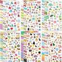 24 Sheets 1700+ Planner Holiday Seasonal Stickers Cute Planner Daily Sticker Pack Calendar Scrapbooking Supplies for Decorating Planning Scrapbooking, 12 Style
