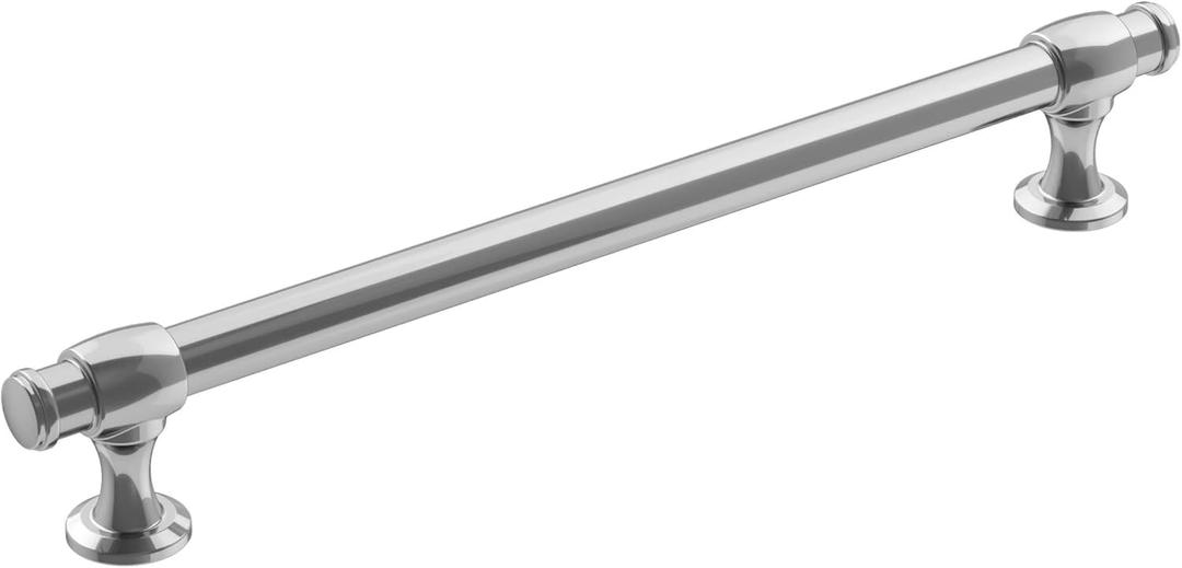 Amerock | Cabinet Pull | Polished Chrome | 7-9/16 inch (192 mm) Center-to-Center | Winsome | 1 Pack | Drawer Pull | Cabinet Handle | Cabinet Hardware