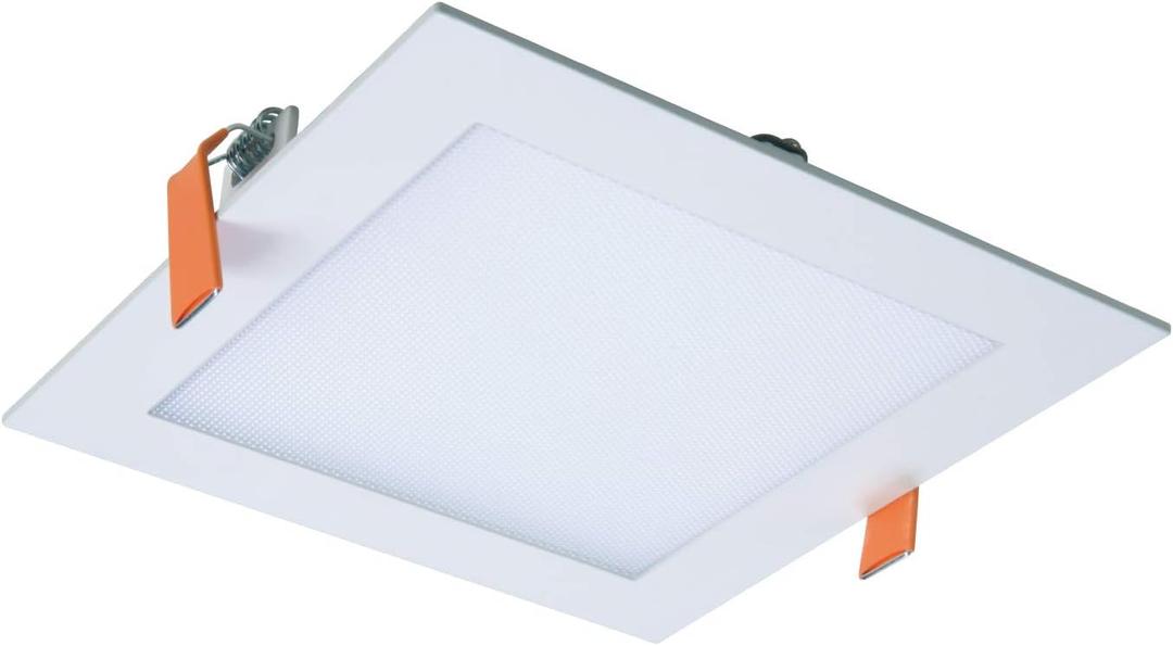 HALO HLB 6 in. Square 3000K Color Temperature New Construction or Remodel Canless Recessed Integrated LED Kit