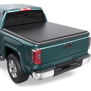 Soft Roll Up Truck Bed Tonneau Cover Compatible for 2014-2019 Chevy Silverado/GMC Sierra 1500 (2019 Classic/Legacy Only) Fleetside 5.8FT Short Bed  69.6 inch (Reflective Style)