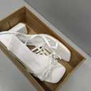 Goderci Bow Strappy Heels for Women Square Open Toe Mid Chunky Block Heeled Sandals (White, M)